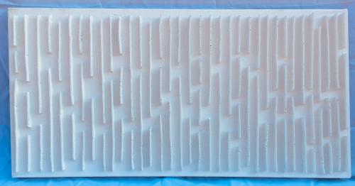 Etude bianco-2 (50x100, 2012, gesso:cardboard on canvas)